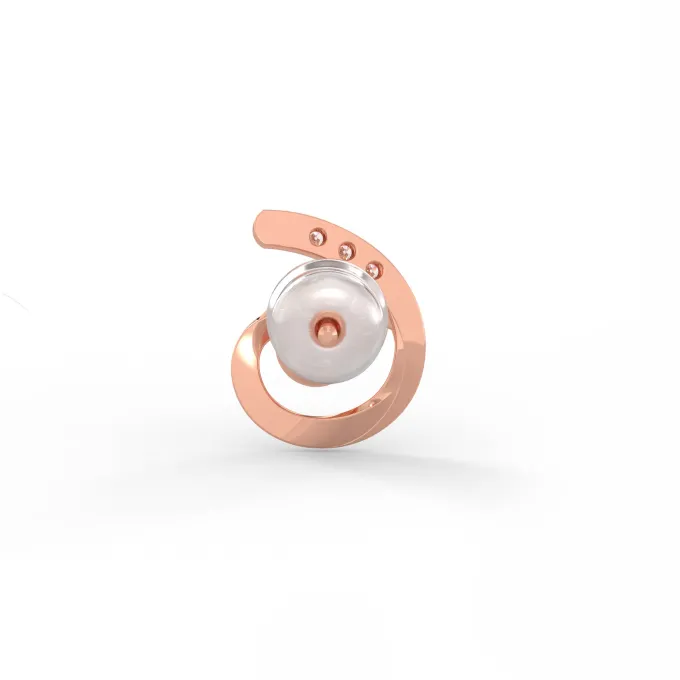 Rose Gold Quoted Diamond Earrings