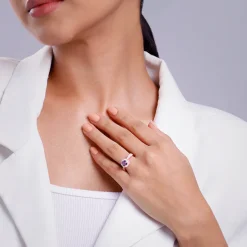 Rose Gold Radiance Amethyst Ring