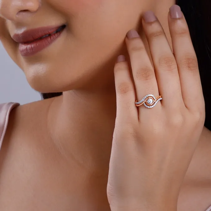 Rose Gold Rhea Solitaire Lab Grown Diamond Ring