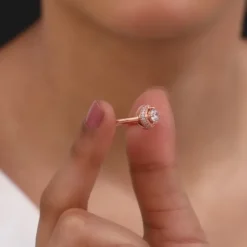 Rose Gold Rhombus Radiance Ring