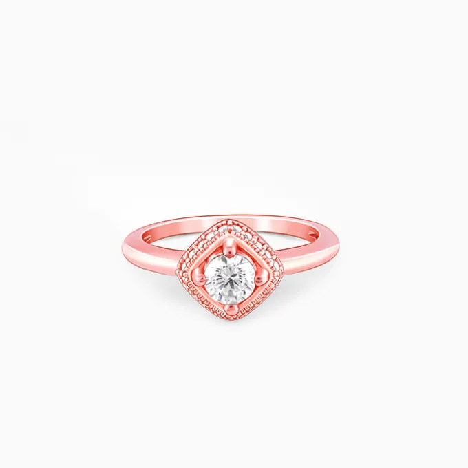 Rose Gold Rhombus Radiance Ring