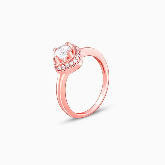 Rose Gold Rhombus Radiance Ring