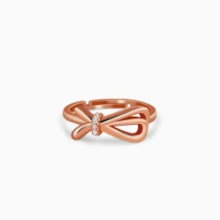 Rose Gold Ribbon Shine Ring