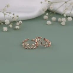 Rose Gold Ridam Toe Rings