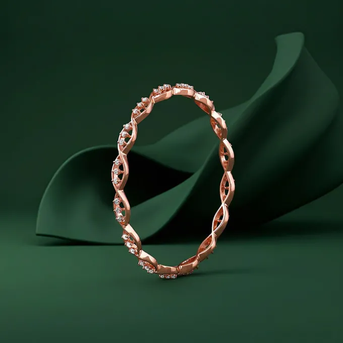 Rose Gold Riverwyn Bangle (Size 2.6)