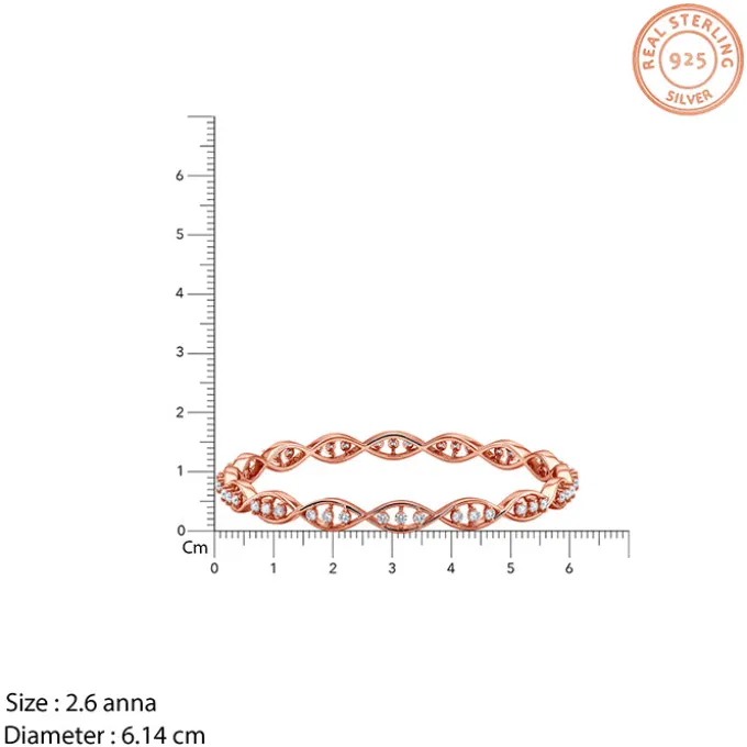 Rose Gold Riverwyn Bangle (Size 2.6)