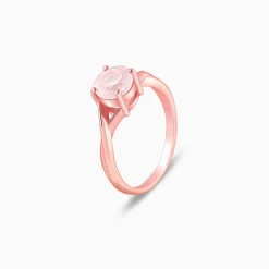 Rose Gold Rose Quartz Ring