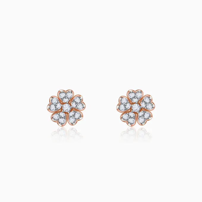 Rose Gold Roselle Lab Grown Diamond Earrings