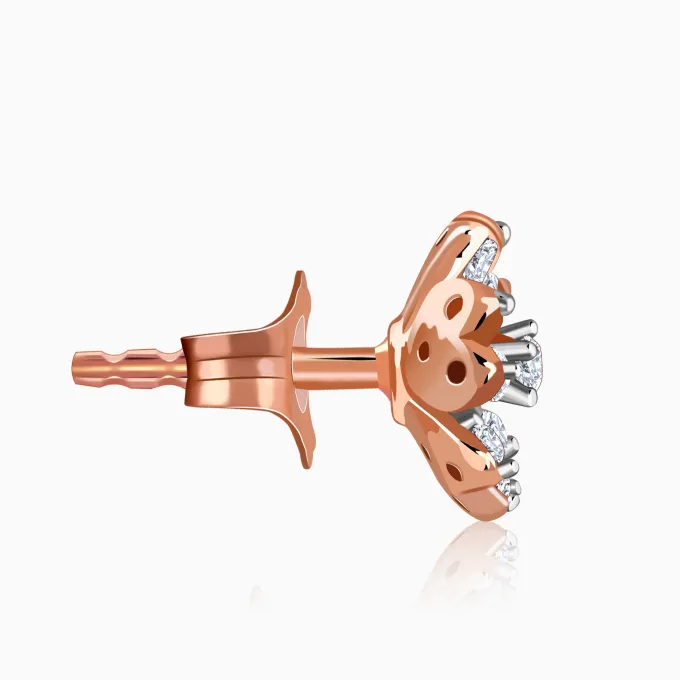 Rose Gold Roselle Lab Grown Diamond Earrings