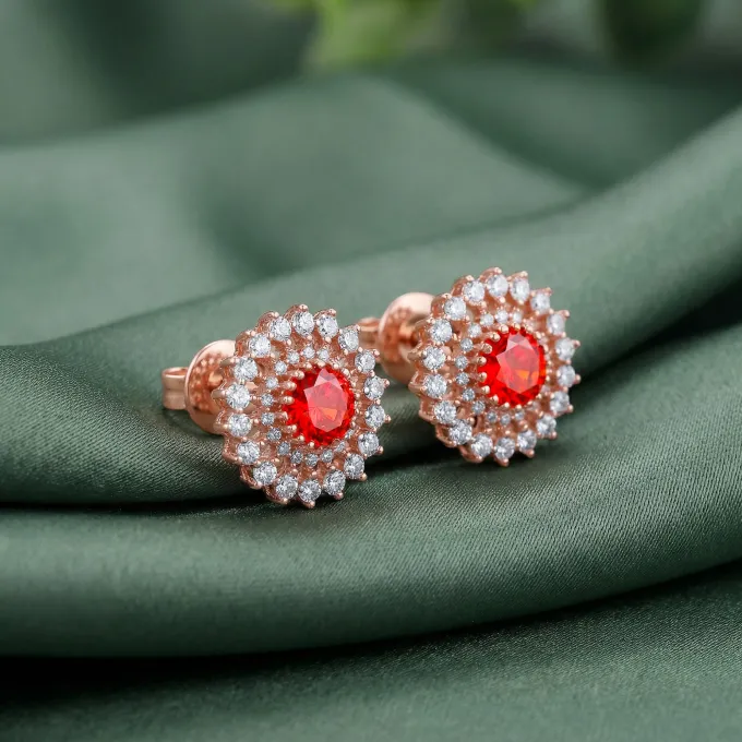 Rose Gold Rukmini Earrings