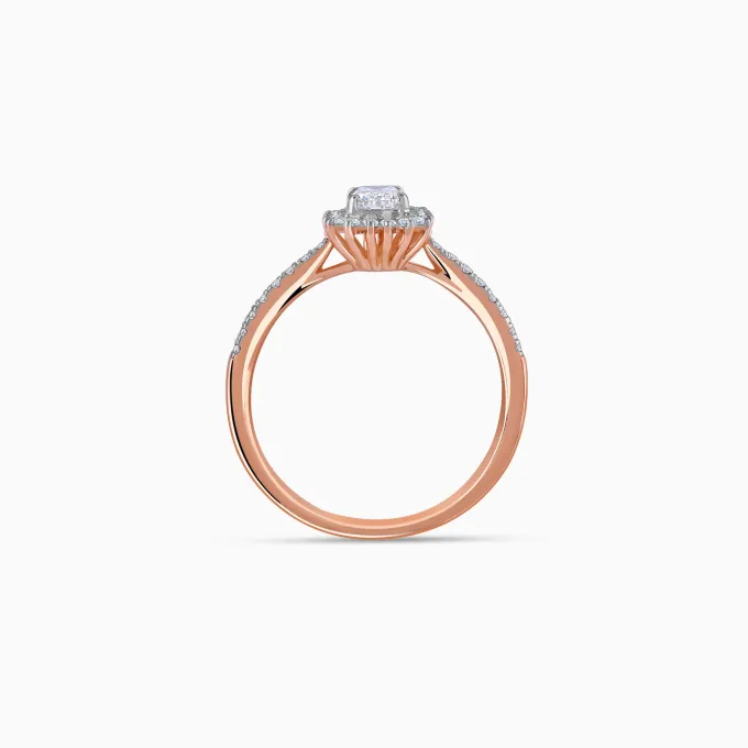 Rose Gold Sanguine Solitaire Lab Grown Diamond Ring