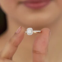 Rose Gold Sanguine Solitaire Lab Grown Diamond Ring