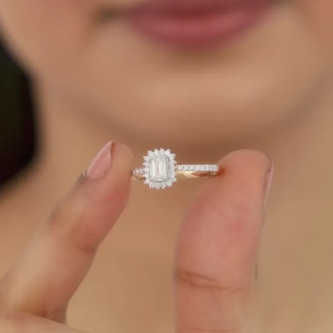 Rose Gold Sanguine Solitaire Lab Grown Diamond Ring
