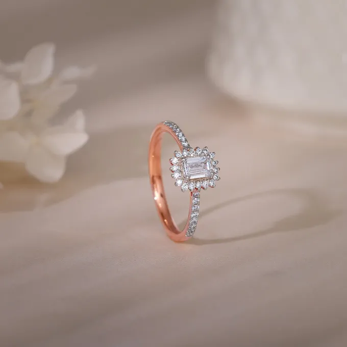 Rose Gold Sanguine Solitaire Lab Grown Diamond Ring