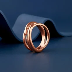 Rose Gold Sculptural Ring (Size 12)