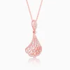 Rose Gold Seashell Pendant With Link Chain