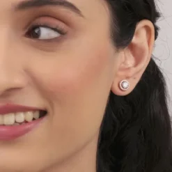 Rose Gold Seeking Solace Stud Earrings