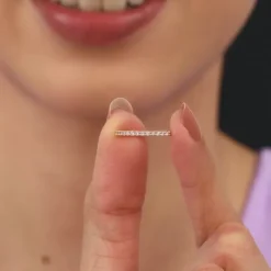 Rose Gold Serenity Line Ring