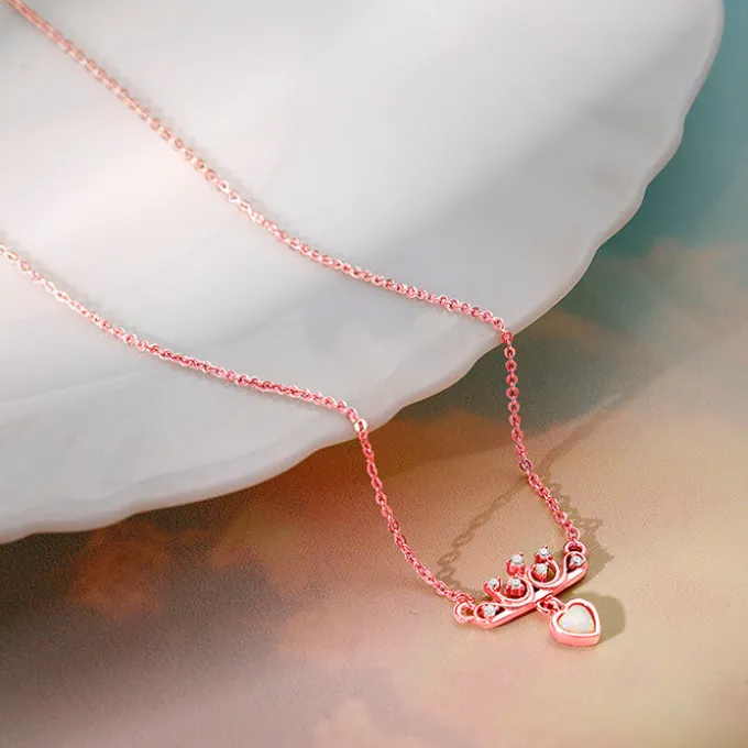 Rose Gold She The Achiever Pendant With Link Chain