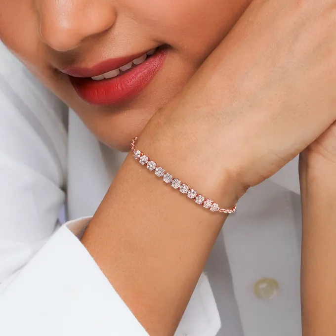 Rose Gold Shimmer Beads Bracelet