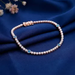 Rose Gold Shiney Tennis Bracelet