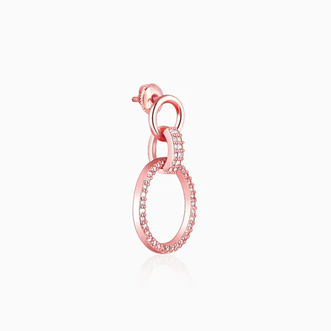 Rose Gold Shiny Drop Earrings