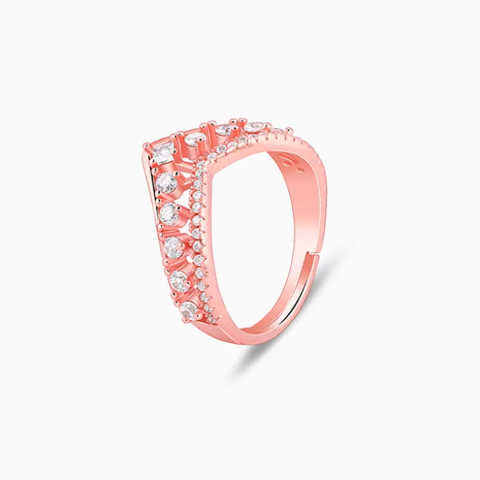 Rose Gold Shiny Vanki Ring