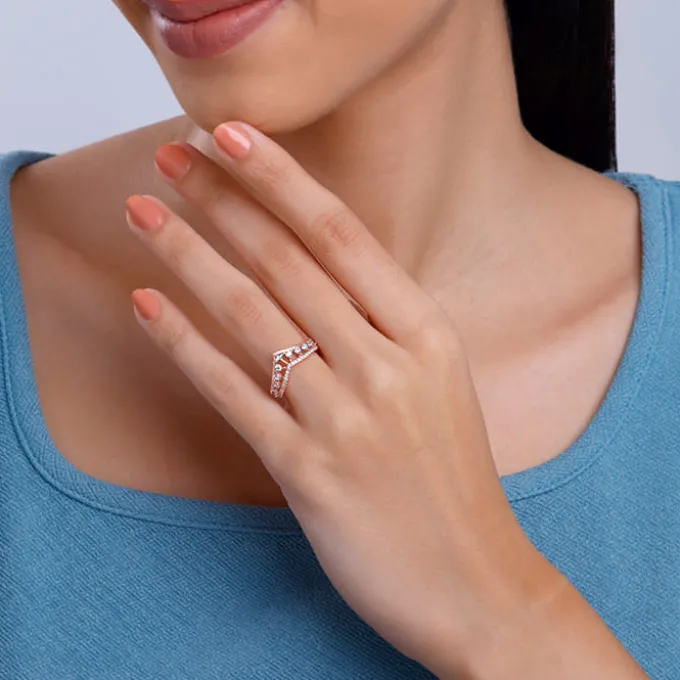Rose Gold Shiny Vanki Ring