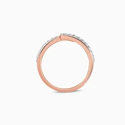 Rose Gold Shooting Star Lab Grown Diamond Ring