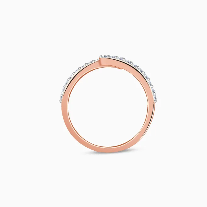 Rose Gold Shooting Star Lab Grown Diamond Ring