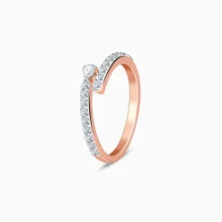Rose Gold Shooting Star Lab Grown Diamond Ring