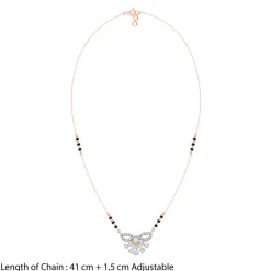 Rose Gold Shruthi Lab Grown Diamond Mangalsutra