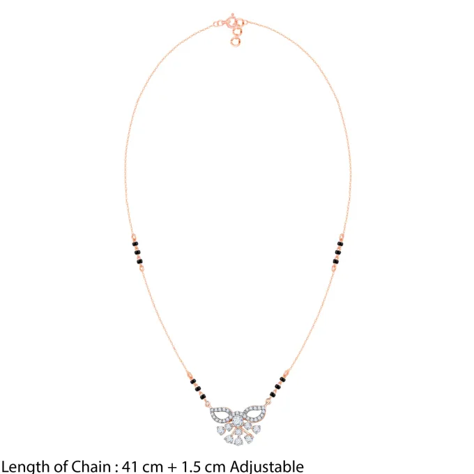 Rose Gold Shruthi Lab Grown Diamond Mangalsutra
