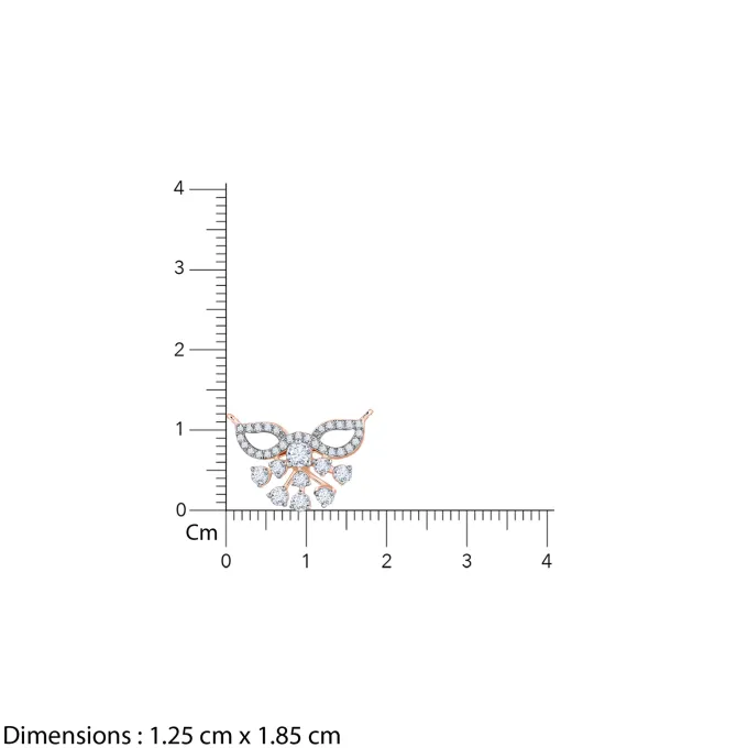 Rose Gold Shruthi Lab Grown Diamond Mangalsutra