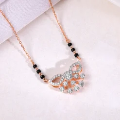 Rose Gold Shruthi Lab Grown Diamond Mangalsutra