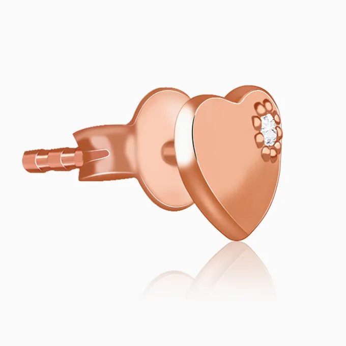 Rose Gold Silent Embrace Stud Earrings