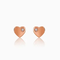Rose Gold Silent Embrace Stud Earrings