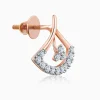 Rose Gold Sleek Diamond Earrings