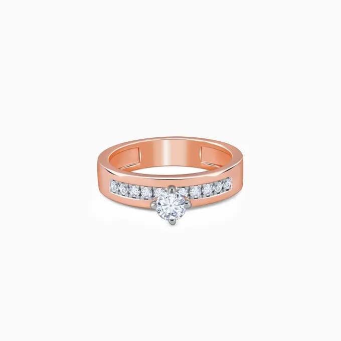 Rose Gold Smitten Solitaire Lab Grown Diamond Ring