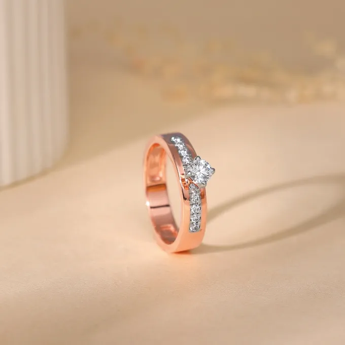 Rose Gold Smitten Solitaire Lab Grown Diamond Ring