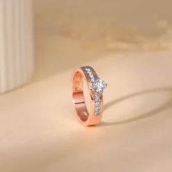 Rose Gold Smitten Solitaire Lab Grown Diamond Ring