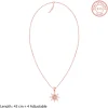 Rose Gold Solar Flare Pendant with Link Chain