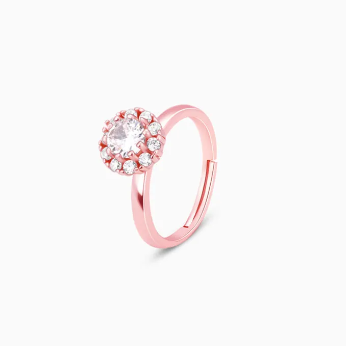 Rose Gold Solitaire Spin Ring