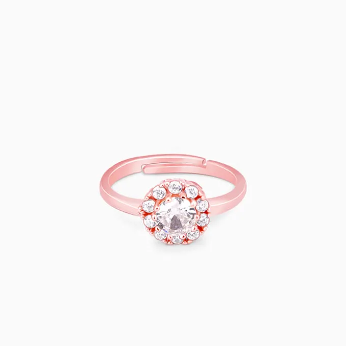 Rose Gold Solitaire Spin Ring