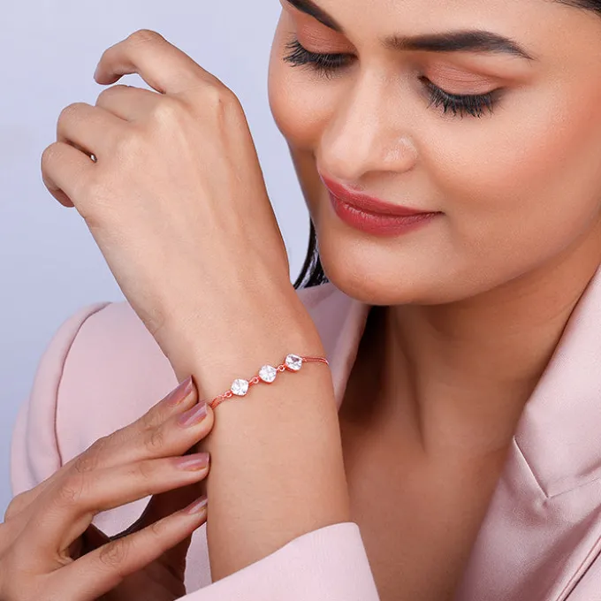 Rose Gold Sparkling Zircon Bracelet