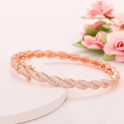 Rose Gold Spiral Splendour Bangle