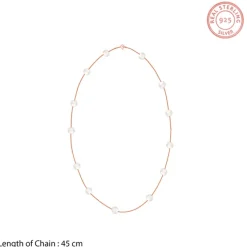 Rose Gold Splendid Pearl Necklace