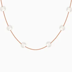 Rose Gold Splendid Pearl Necklace