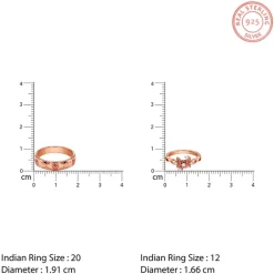 Rose Gold Spring Floral Couple Rings