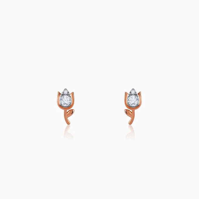Rose Gold Spring Grace Lab Grown Diamond Earrings